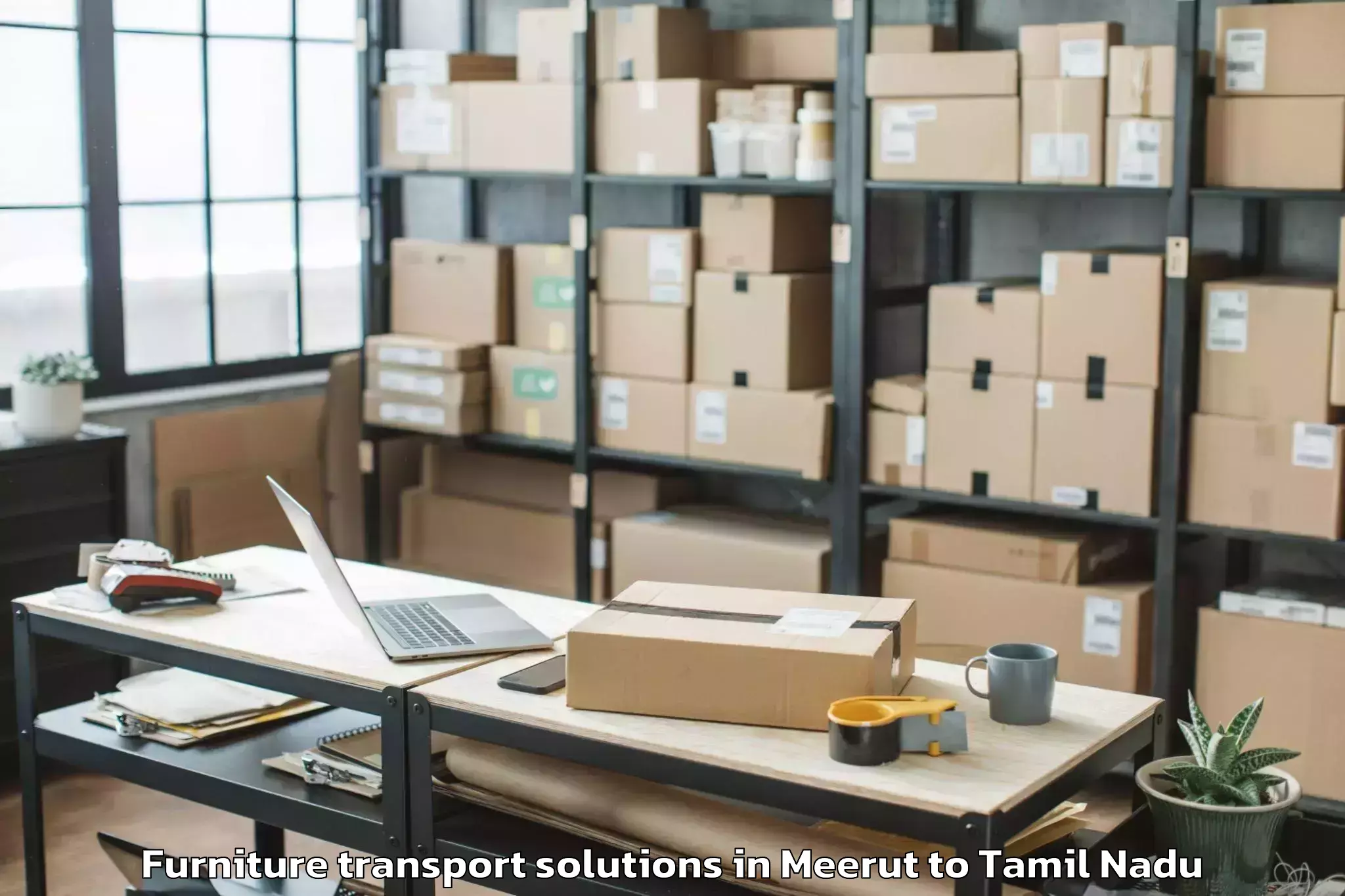 Hassle-Free Meerut to Ettayapuram Furniture Transport Solutions